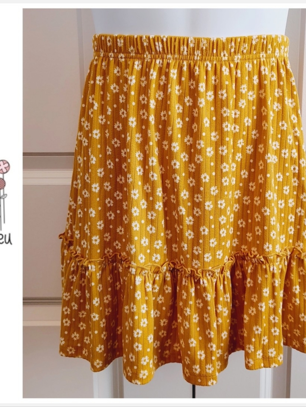 Yellow Floral Skirt